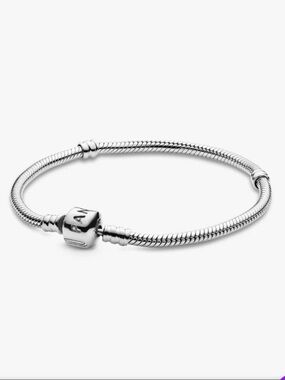 (7.1 inch) Pandora Sterling Silver Barrel Clasp Snake Chain Bracelet